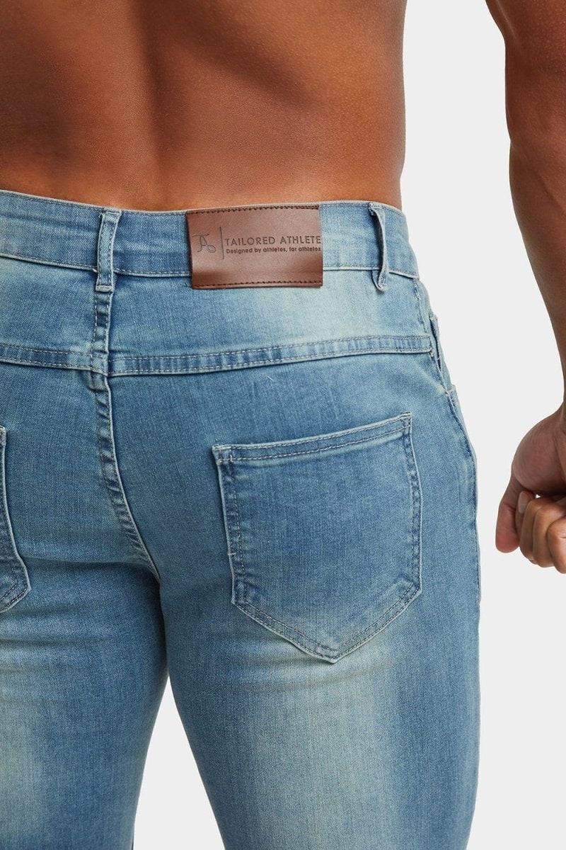 Muscle Fit Jeans in Light Blue - TAILORED ATHLETE - ROW