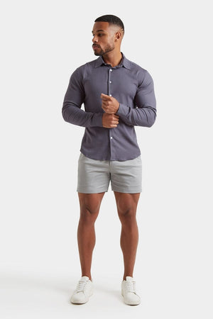 Linen Blend Shirt in Denim - TAILORED ATHLETE - ROW