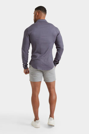 Linen Blend Shirt in Denim - TAILORED ATHLETE - ROW