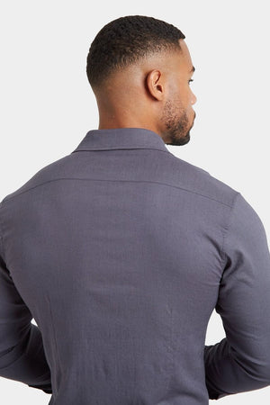 Linen Blend Shirt in Denim - TAILORED ATHLETE - ROW