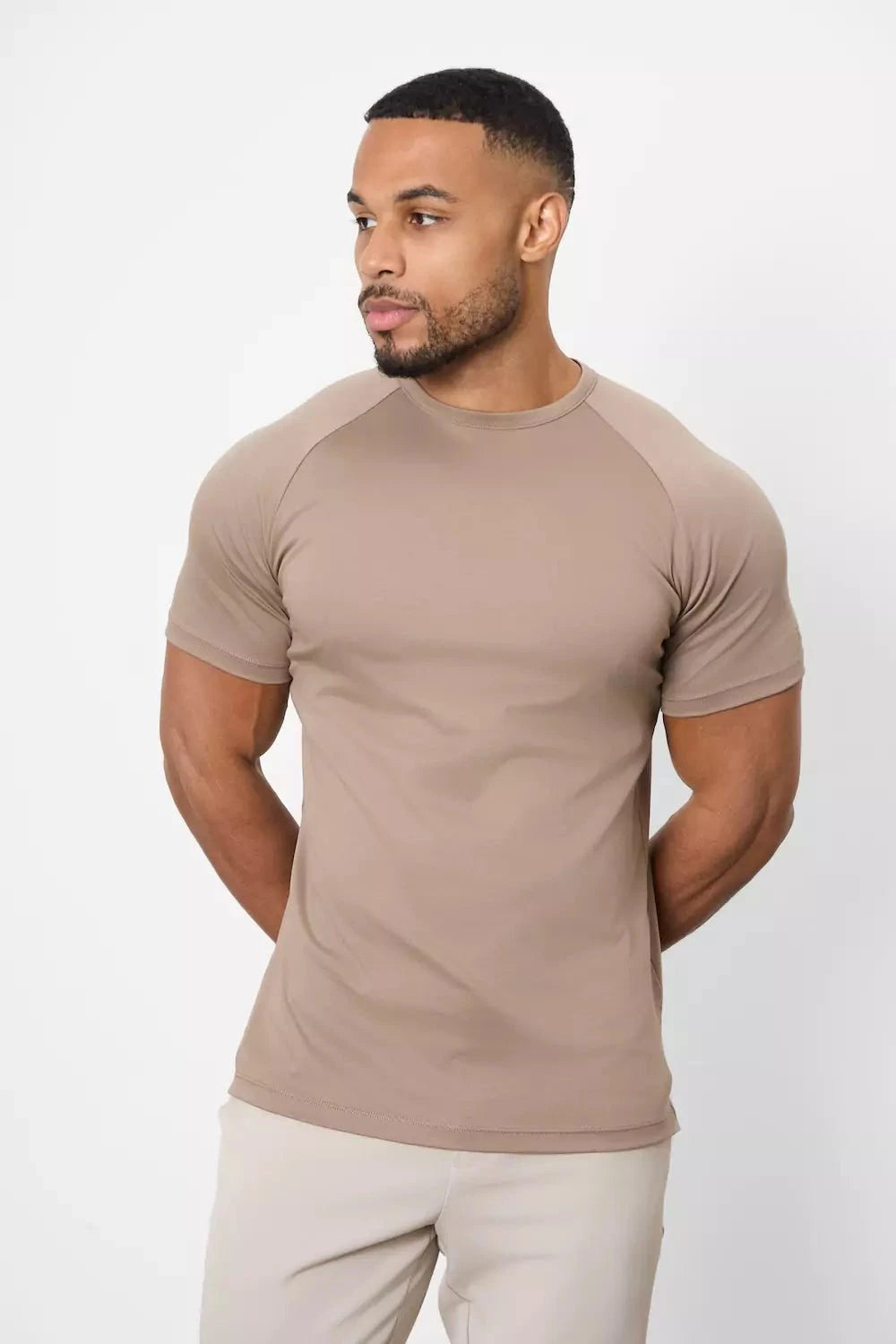 Mercerised Cotton T-Shirt in Mocha