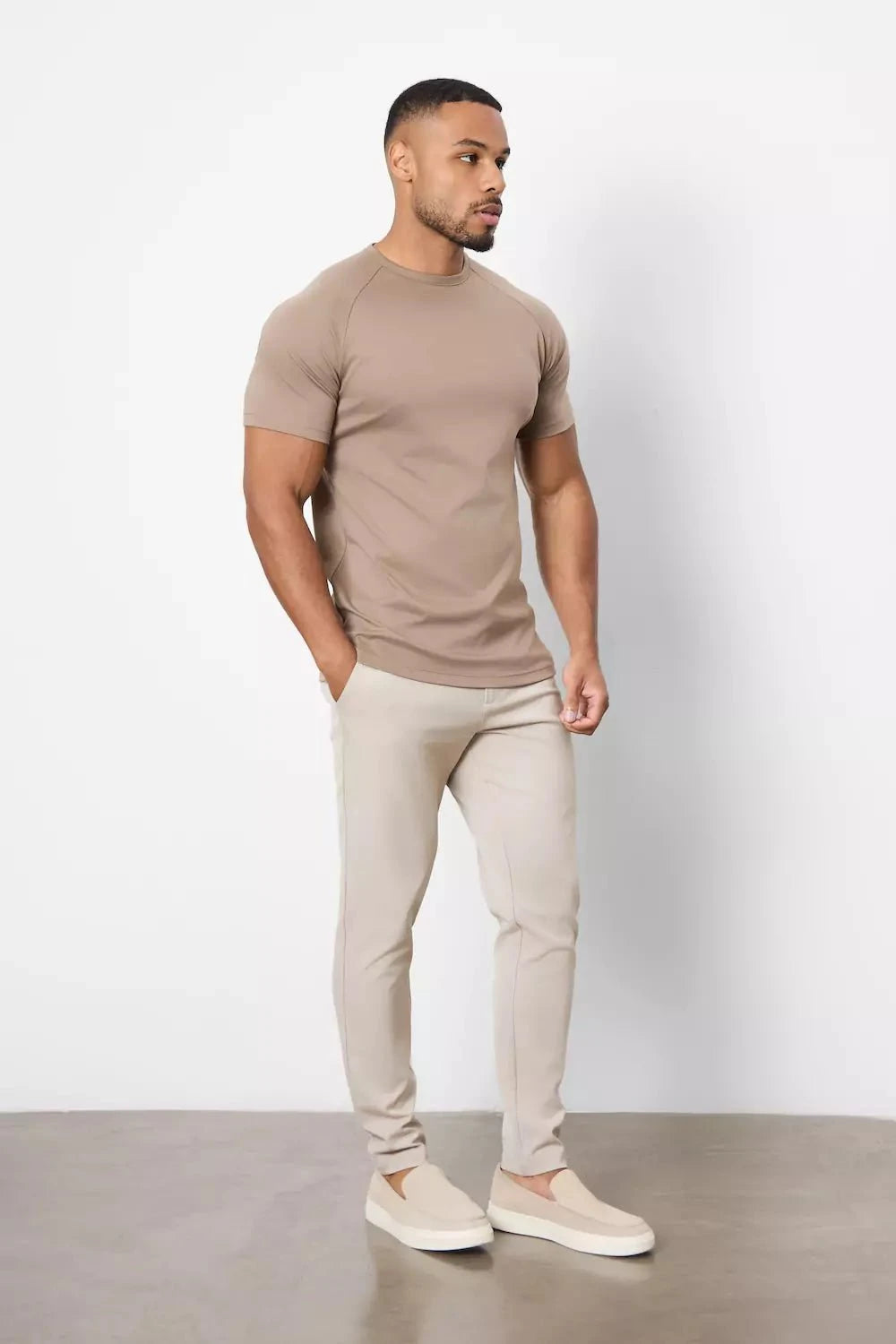 Mercerised Cotton T-Shirt in Mocha