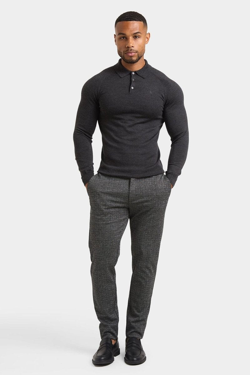 Merino Wool Polo Shirt in Forest Marl - TAILORED ATHLETE - ROW