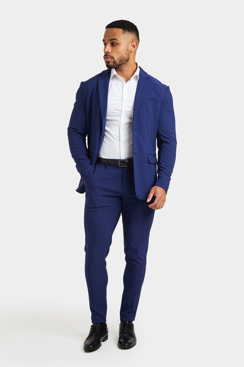 True Muscle Fit Tech Suit Jacket in Ink Blue - TAILORED ATHLETE - ROW