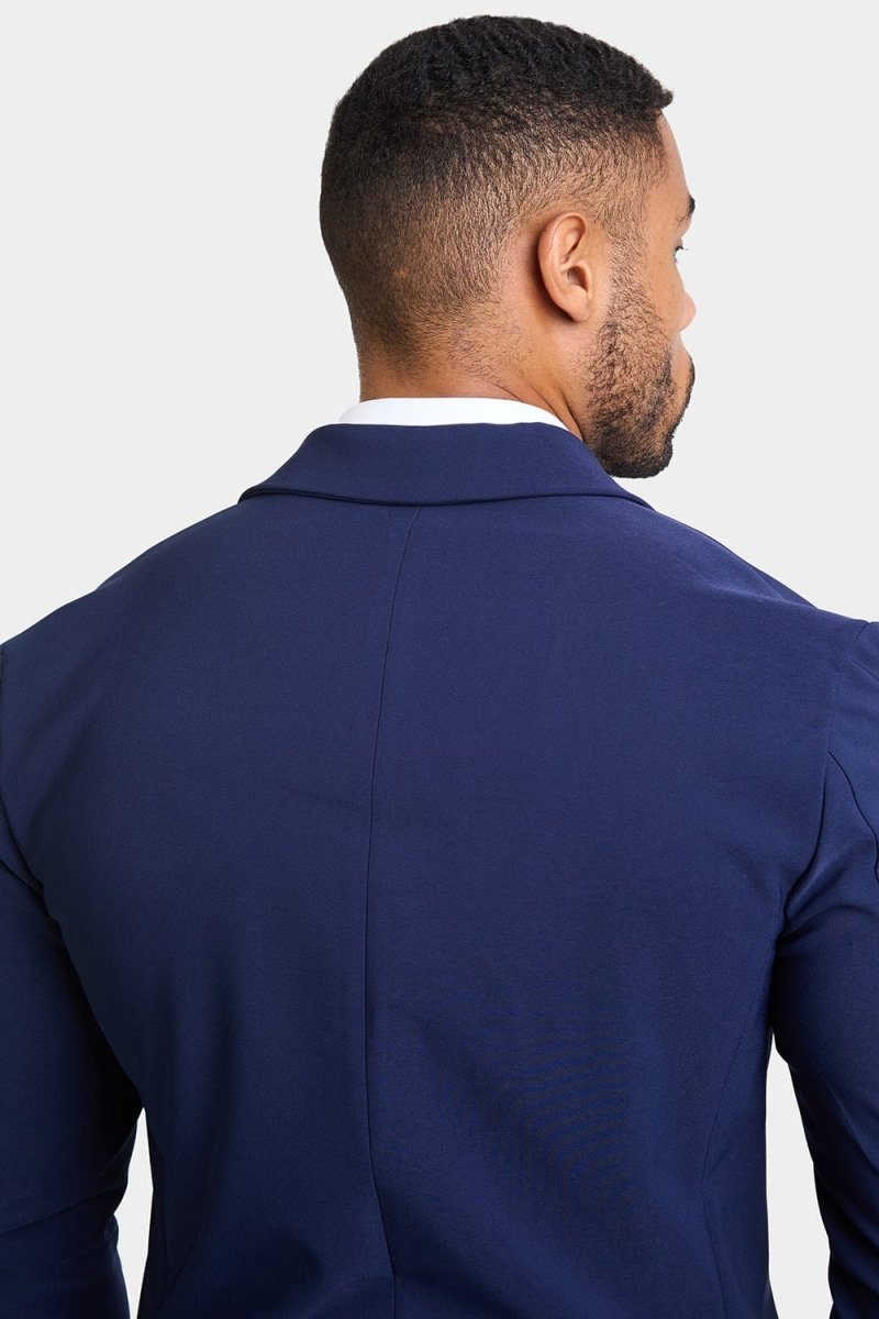 True Muscle Fit Tech Suit Jacket in Navy - TAILORED ATHLETE - ROW