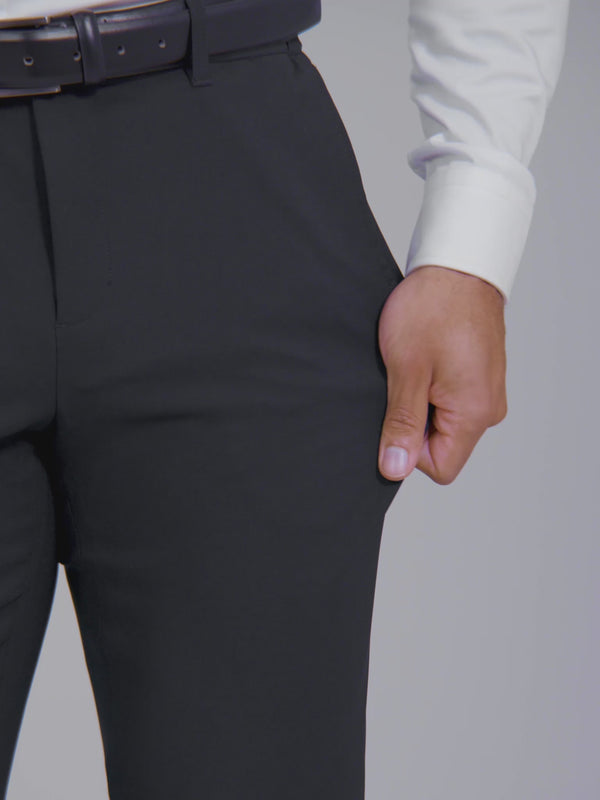 Muscle Fit Essential Trousers in Black