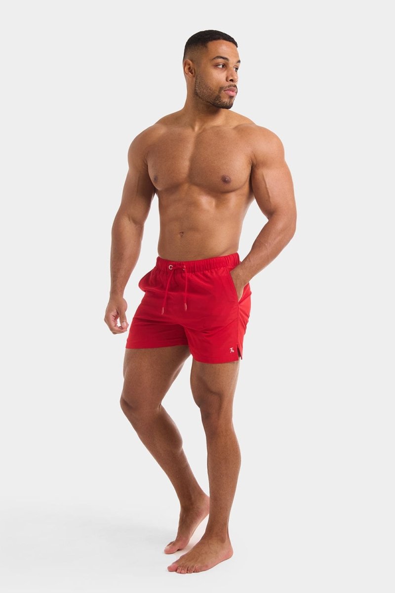 Plain Swim Shorts in Red - TAILORED ATHLETE - ROW