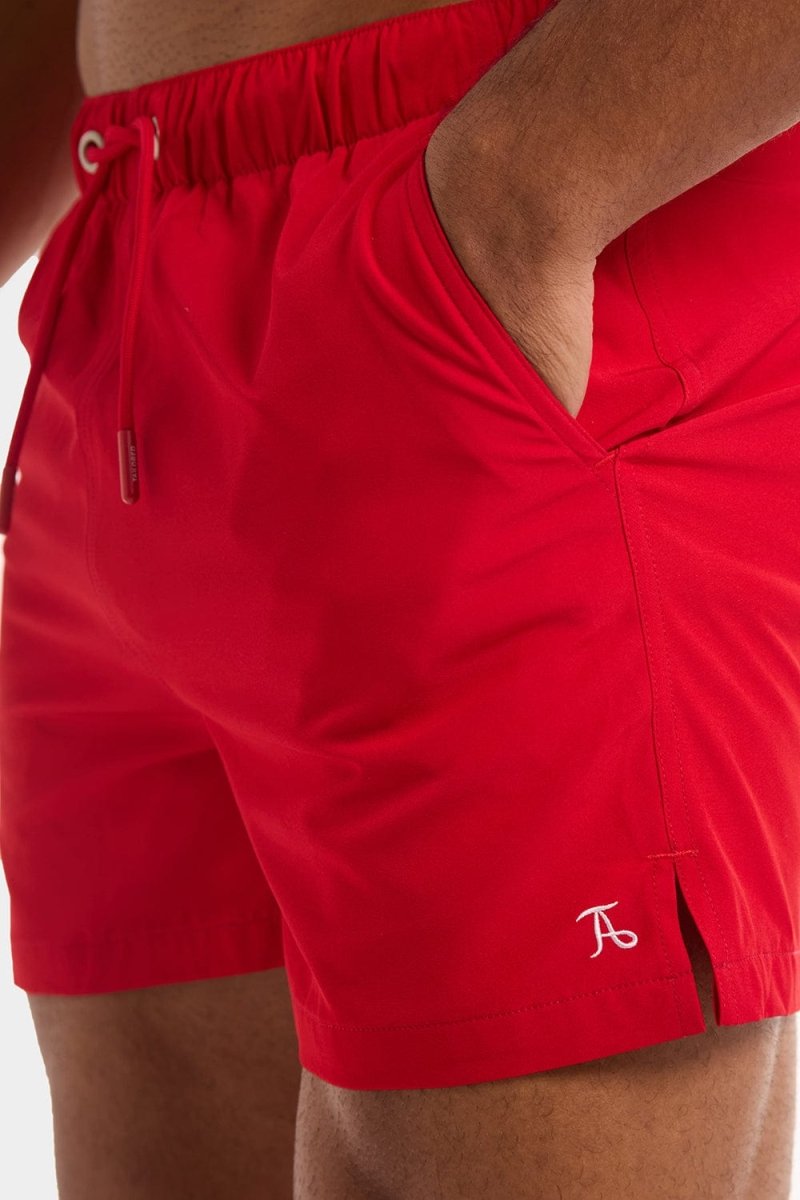 Plain Swim Shorts in Red - TAILORED ATHLETE - ROW