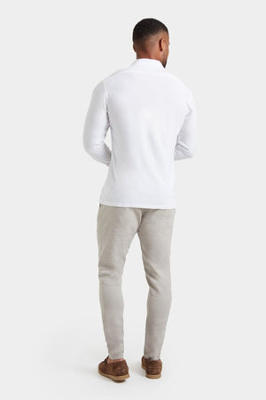 Plain Revere Collar Shirt in White - TAILORED ATHLETE - ROW