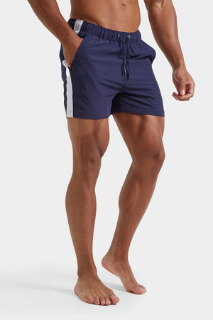Side Stripe Swim Short in Navy - TAILORED ATHLETE - ROW