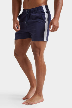 Side Stripe Swim Short in Navy - TAILORED ATHLETE - ROW