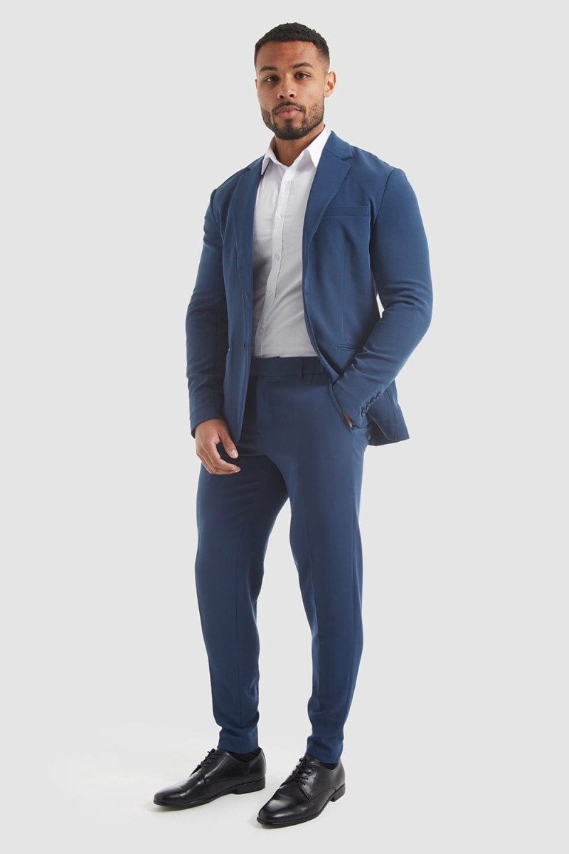 True Muscle Fit Tech Suit Jacket in Navy - TAILORED ATHLETE - ROW