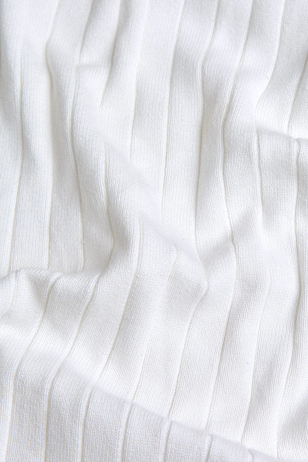 Ribbed Knitted Shirt in Ecru - TAILORED ATHLETE - ROW