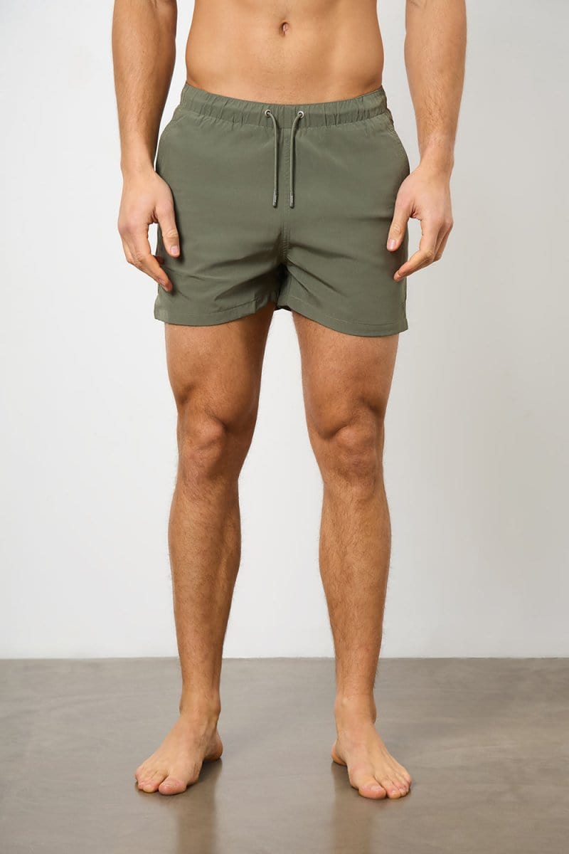 Plain Swim Short in Khaki - TAILORED ATHLETE - ROW
