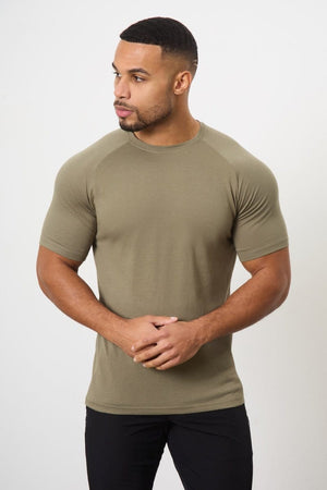 3 Pack Essential Training Top in Black/ Khaki/ Charcoal - TAILORED ATHLETE - ROW