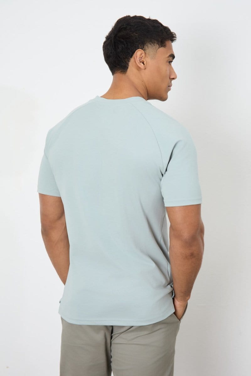 Textured Jersey T-Shirt in Sage - TAILORED ATHLETE - ROW