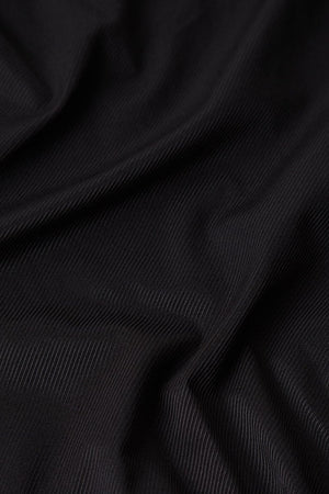 Cutaway Collar Twill Shirt in Black - TAILORED ATHLETE - ROW
