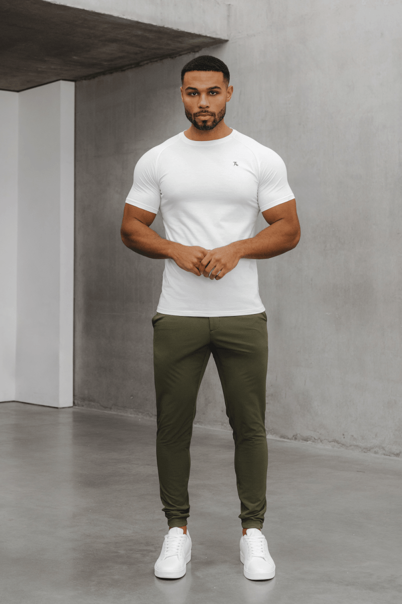 Premium Muscle Fit T-Shirt in White - TAILORED ATHLETE - ROW