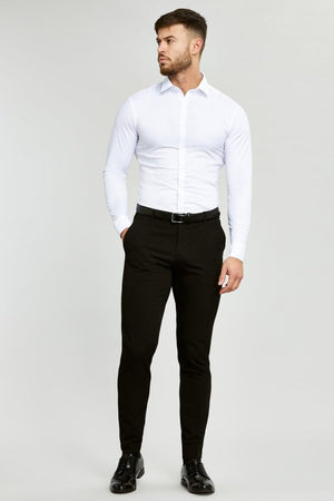 2 Pack Muscle Fit Dress Shirts in White - TAILORED ATHLETE - ROW