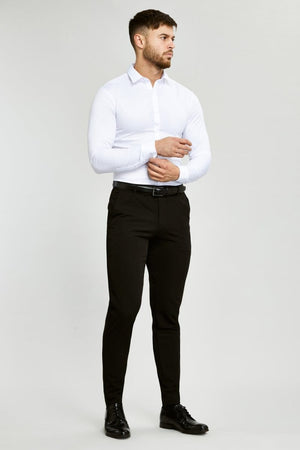 2 Pack Muscle Fit Dress Shirts in White - TAILORED ATHLETE - ROW