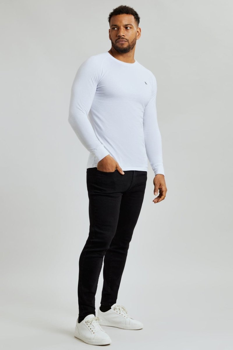 Pique T-Shirt (LS) In White - TAILORED ATHLETE - ROW