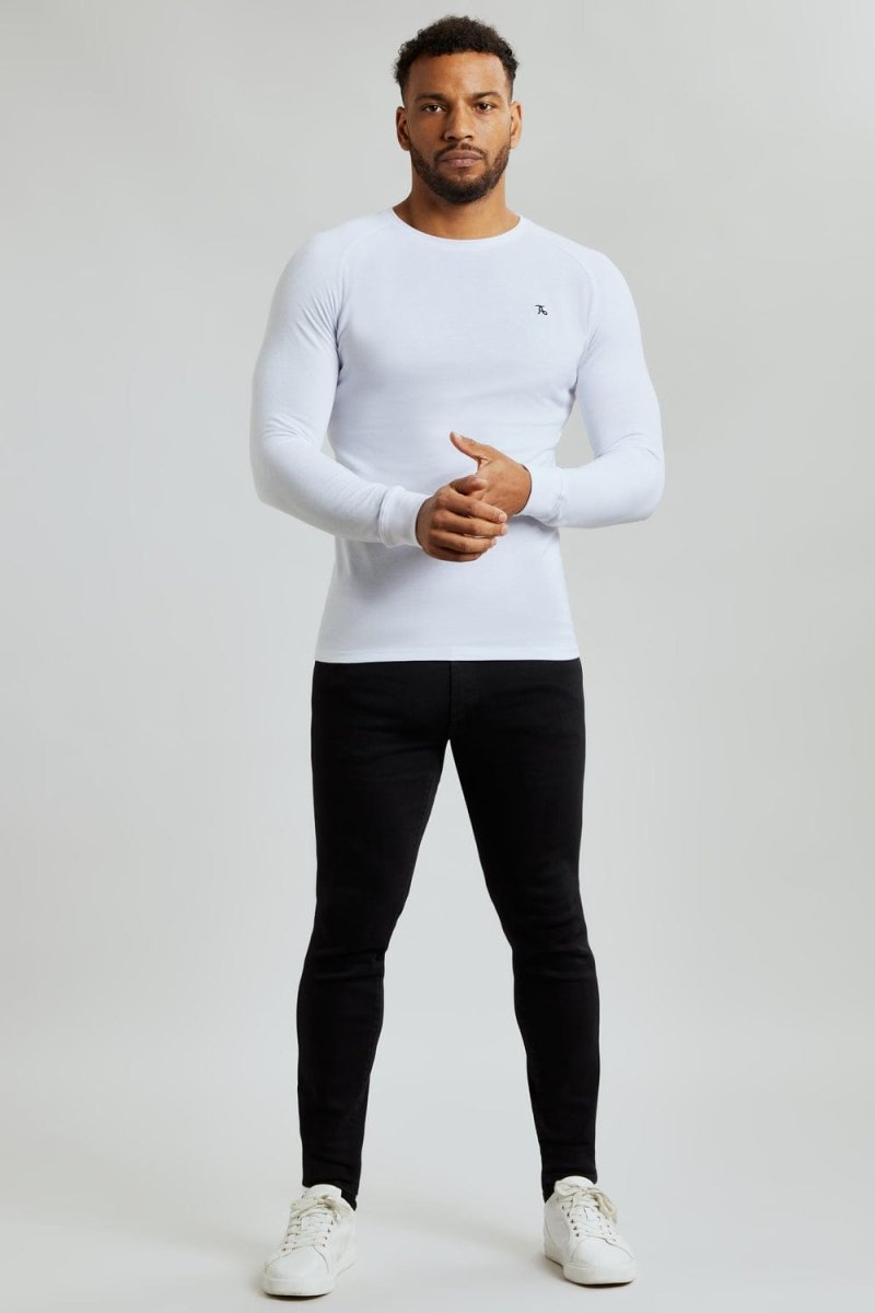 Pique T-Shirt (LS) In White - TAILORED ATHLETE - ROW