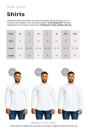 Muscle Fit Dress Shirt in Navy - TAILORED ATHLETE - ROW