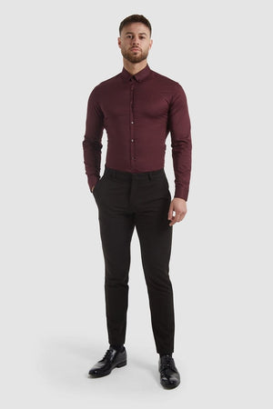 Muscle Fit Essential Trousers 2.0 in Black - TAILORED ATHLETE - ROW