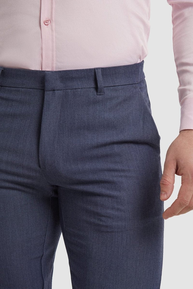 Muscle Fit Essential Trousers 2.0 in Chambray - TAILORED ATHLETE - ROW