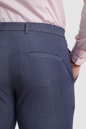 Muscle Fit Essential Trousers 2.0 in Chambray - TAILORED ATHLETE - ROW