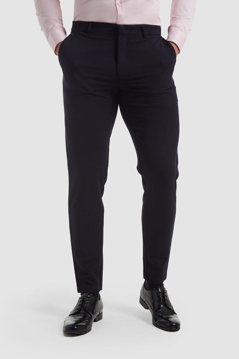 Muscle Fit Essential Trousers 2.0 in Navy - TAILORED ATHLETE - ROW