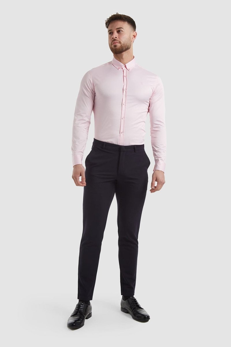 Muscle Fit Essential Trousers 2.0 in Navy - TAILORED ATHLETE - ROW