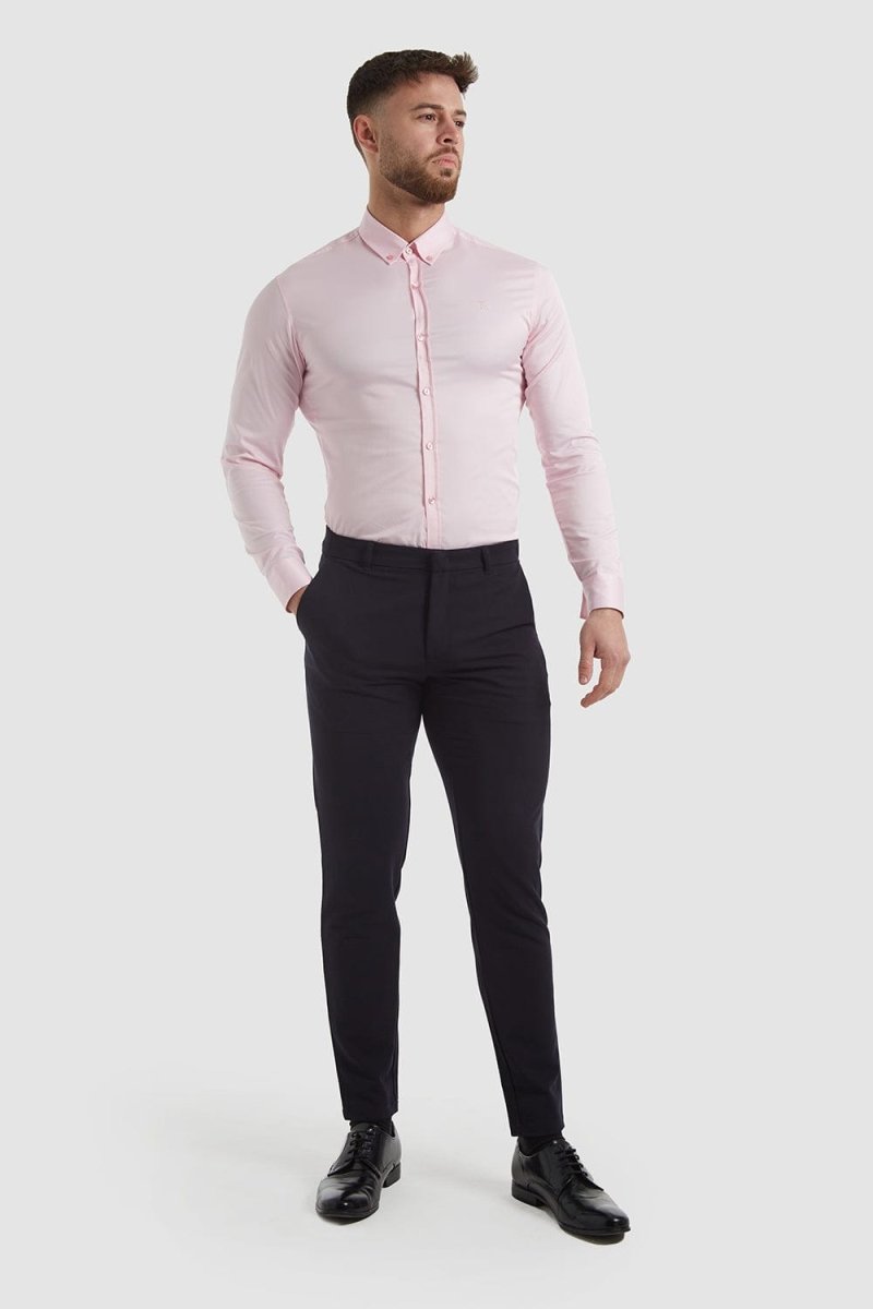 Muscle Fit Essential Trousers 2.0 in Navy - TAILORED ATHLETE - ROW