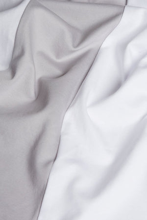 Colour Block Jersey Shirt in White/Grey - TAILORED ATHLETE - ROW